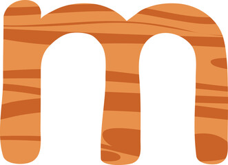 Letter m english alphabet tree background.