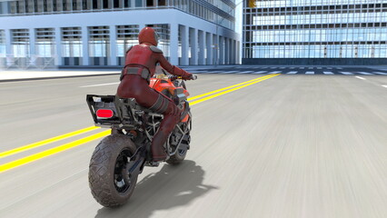 Obraz premium サイバーウーマンライダー