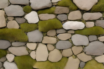 old stones, moss, stonework