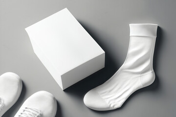 White socks branding Mockup. AI generation