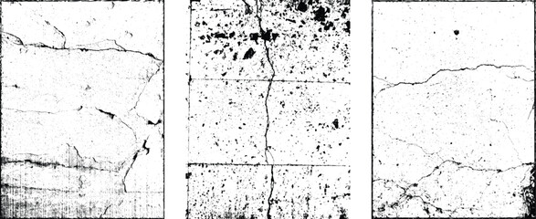 Obraz premium Grunge Urban Backgrounds set.Texture Vector.Dust Overlay Distress Grain ,Simply Place illustration over any Object to Create grungy Effect .abstract,splattered , dirty, texture for your design. 