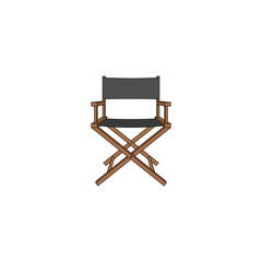 Movie director chair isolated vector graphics