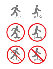 skateboard and poosh scooter