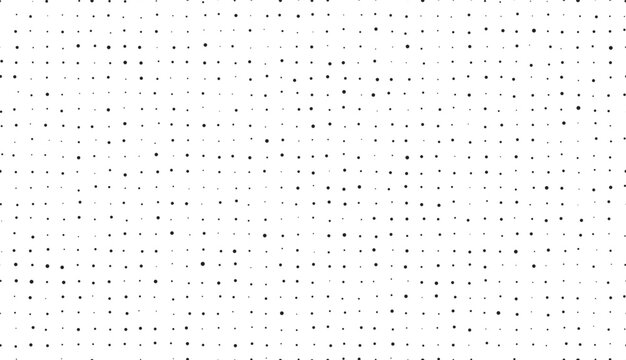 Dot pattern. Uneven rows of dots of different sizes. Seamless vector background for abstract design. Repeating dotted texture.