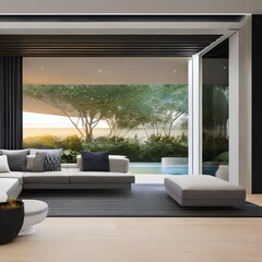 A modern house with a contemporary and chic interior design 2_SwinIRGenerative AI