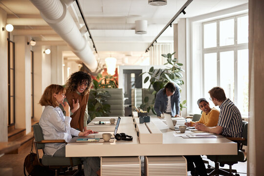 Diverse businesspeople working in an office