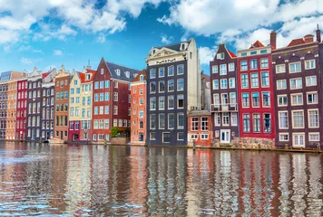 Deurstickers Houses in Amsterdam © adisa