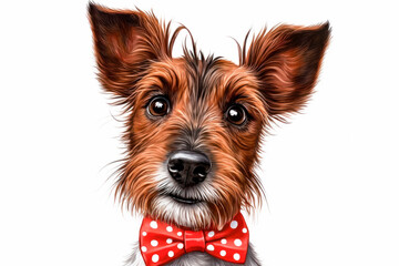 Dog in bow tie