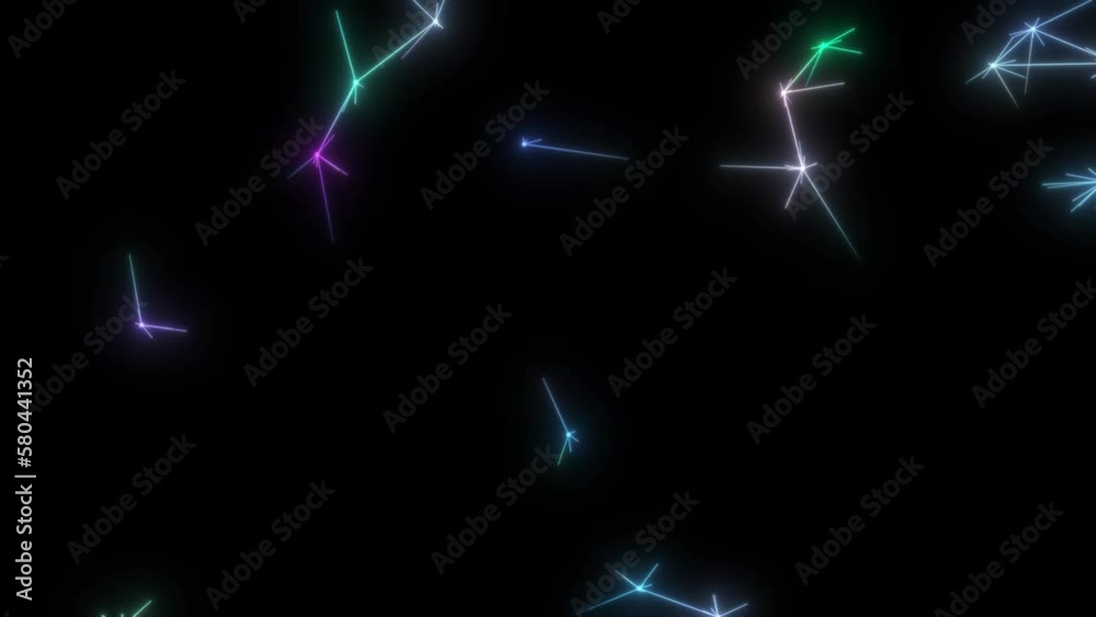 Poster neural connections. sparkling neural sections connected in bundles. seamless loop.