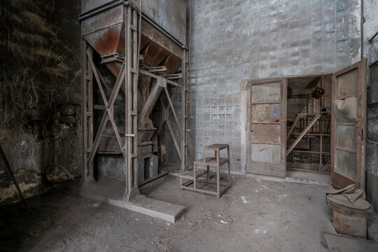 Old Abandoned Post-Soviet Coal Power Plant In Hungary Near Budapest