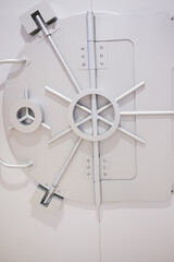 Bank vault door. security of savings and investments 