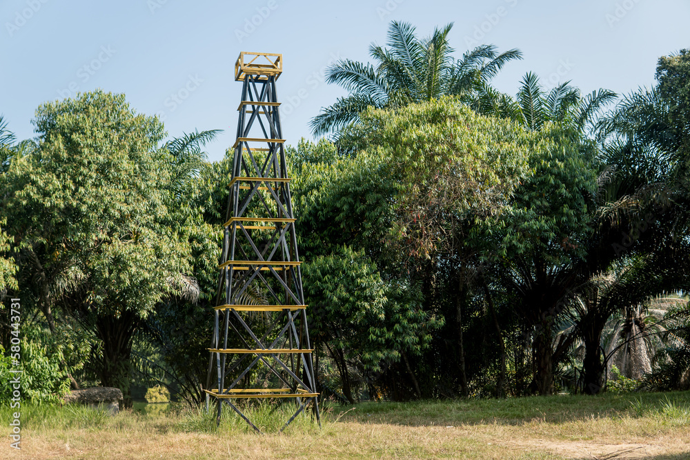 Wall mural Oil extraction pump in Barrancabermeja in Colombia