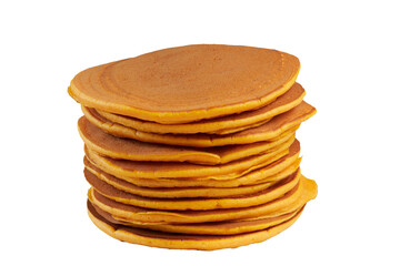 Pancakes close-up isolated