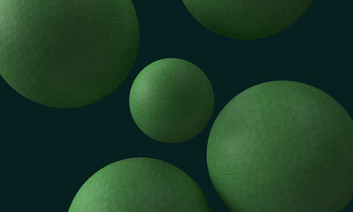3D green natural balls
