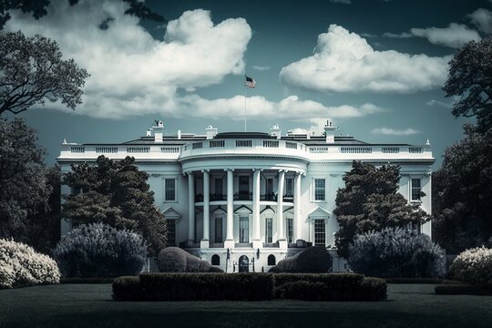 illustration, the white house of the united states of america, ai generative