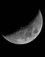close up of the moon