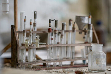 Old abandoned post-Soviet coal power plant in Hungary near Budapest