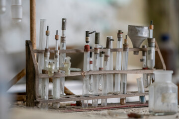 Old abandoned post-Soviet coal power plant in Hungary near Budapest
