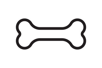 Bone outline icon. Bone for pet dog. Vector