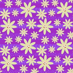 Floral seamless flower pattern for fabrics and textiles and packaging and gifts and cards and linens and kids