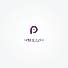 Letter P logo design, creative monogram inspiration template
