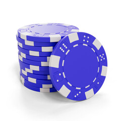 3d rendering - Casino poker and roulette chips