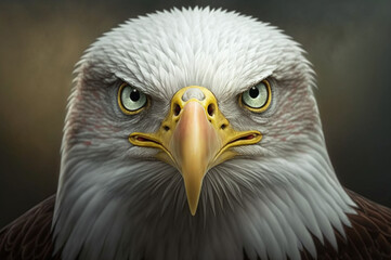 Fototapeta premium Bald eagle profile closeup