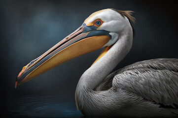 Pelican bird close up
