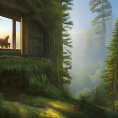 A room with a view of the forest3, Generative AI