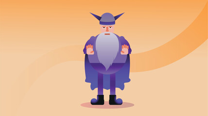 Vikingo morado en el desierto