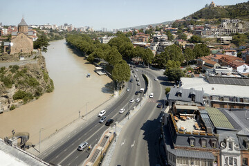 Fototapeta premium Tbilisi, Georgia - May 10, 2022: Views of Tbilisi, Georgia.