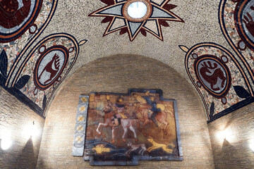 Tbilisi, Georgia - May 28, 2022: Sulfur bath interior fragment.