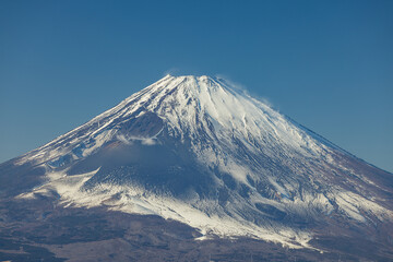Fototapeta na wymiar 日本　神奈川県足柄下郡箱根町の駒ヶ岳山頂から見える富士山