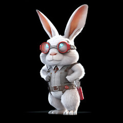 This cute and animated 3D Easter Bunny is perfect for children's illustrations and designs. Download now and bring your project to life!
