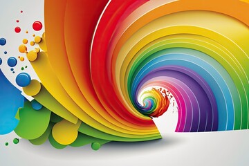 Rainbow graphic, painting background, web banner, AI
