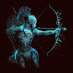 Sagittarius, the archer Zodiac sign  - obrazy, fototapety, plakaty