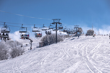 winter and snow scenery near beech mountain north carolina