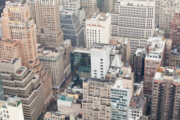 Fototapeta na wymiar High angle view of Manhattan in New York City.