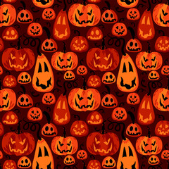 seamless pattern halloween pumpkin background