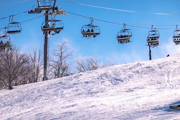 winter and snow scenery near beech mountain north carolina