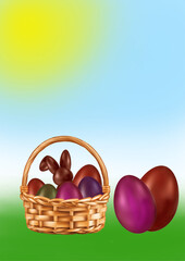 easter bunny in basket