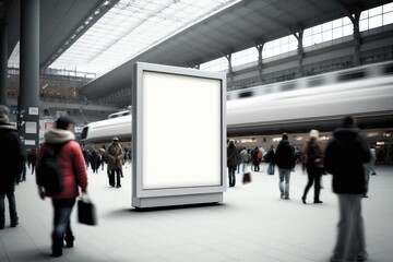 Billboard for advertisement in railway Generative AI

