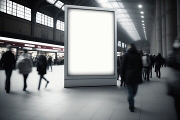 Billboard for advertisement in railway  Generative AI