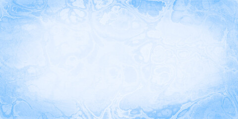 abstract blue distressed marbling with light, rubbed-off center area copy space