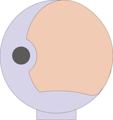 astronaut helmet vector space white and orange