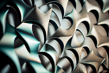 Abstract background of curved sheets of paper.generative ai