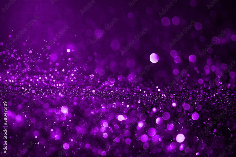 Poster defocused glitter purple bokeh abstract background with bokeh lights vintage lights background.for c