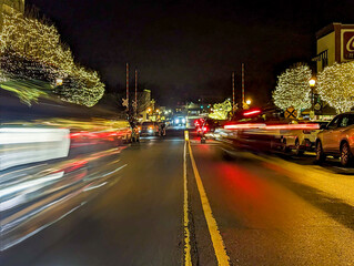 cool evening winter scenes during Christmas in Belmont NC