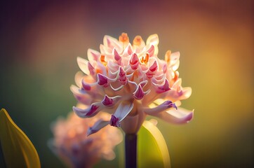 Hyacinth Flower Macro Shot With Copyspace Generative AI