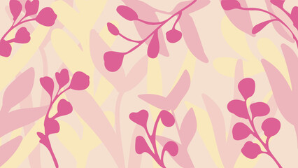 Fototapeta na wymiar seamless pattern with pink flowers